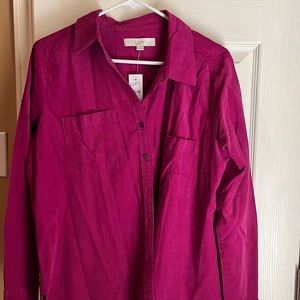 Pink corduroy top
